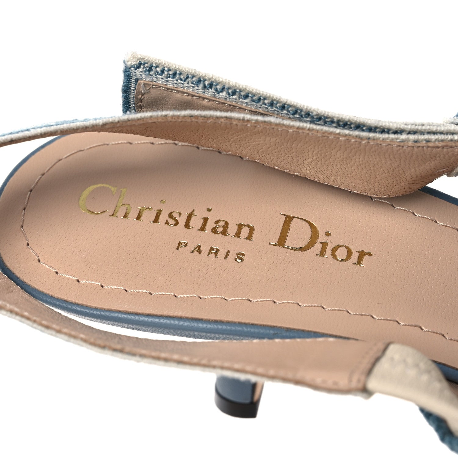 Christian Dior Canvas Embroidered J'Adior Slingback 65mm Pumps 38