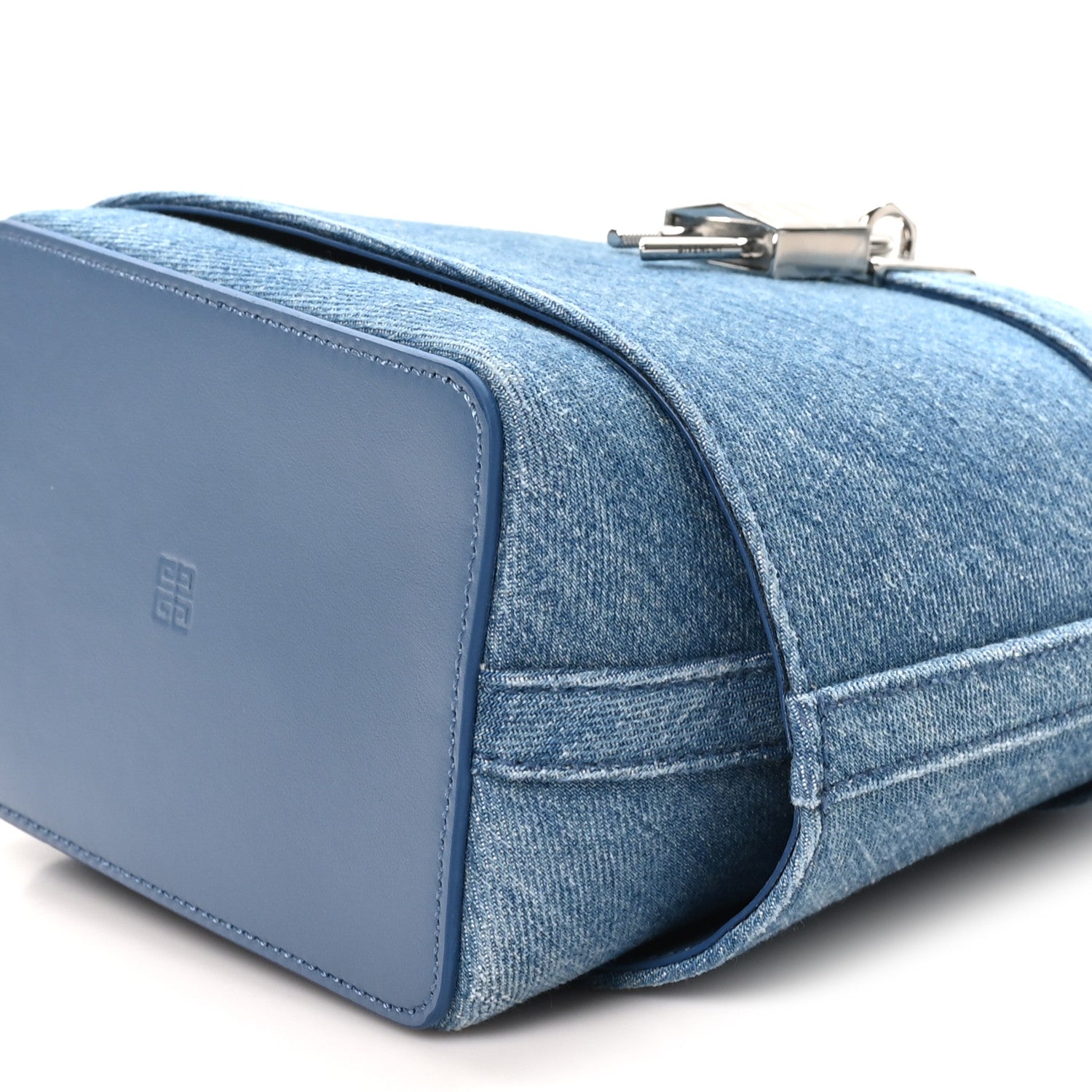 Givenchy Denim Shark Lock Bucket Bag Medium Blue 9 of 9