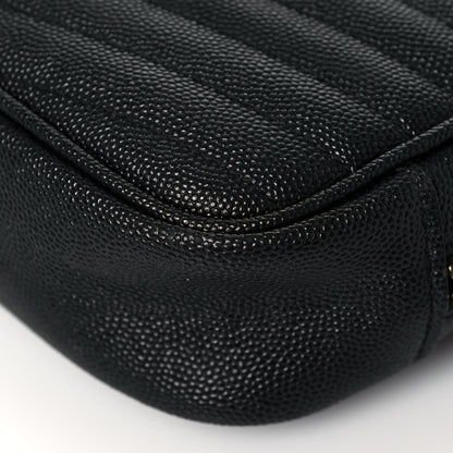 Saint Laurent Grain De Poudre Matelasse Monogram Mini Lou Camera Bag Black 12 of 13