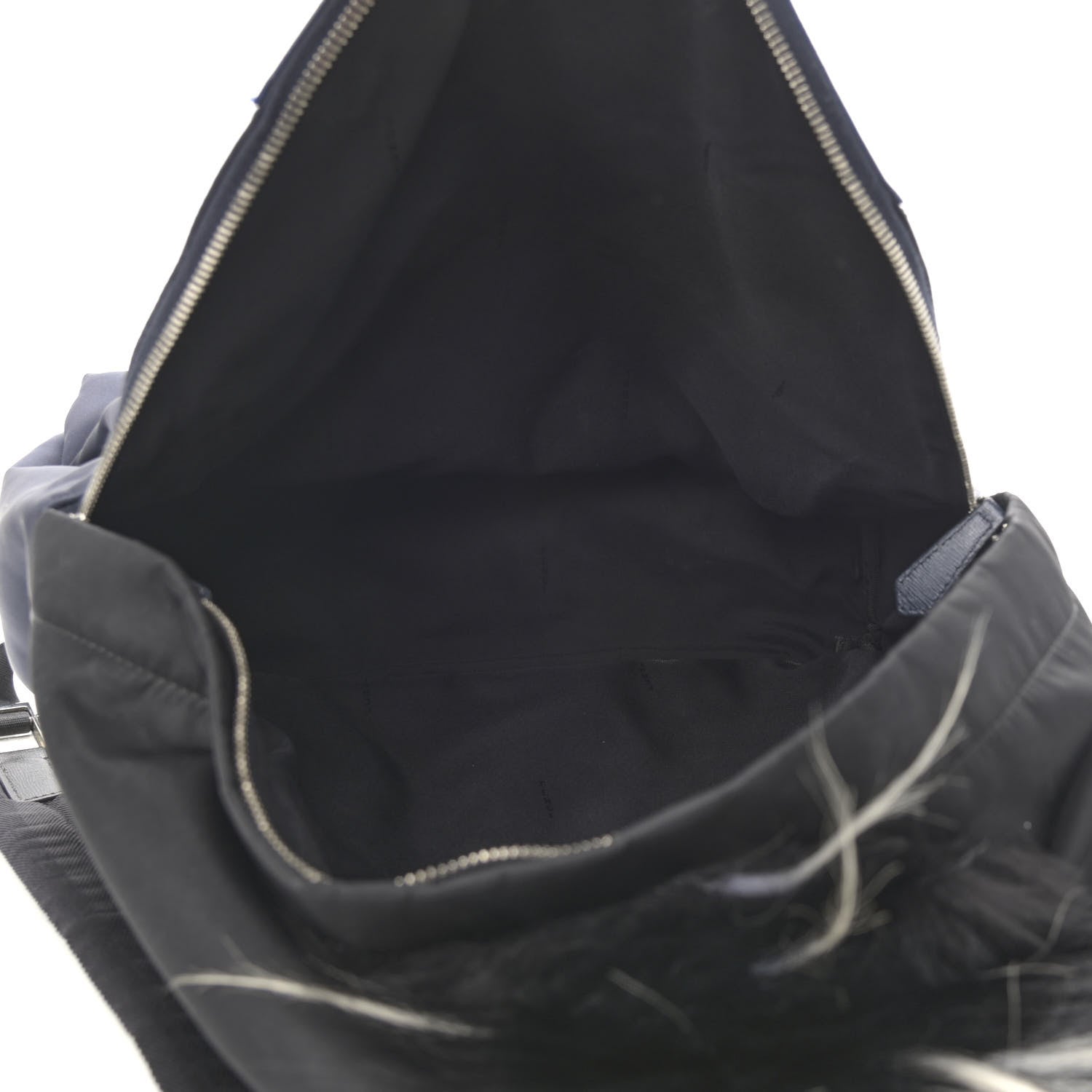 Fendi Nylon Vitello Fur Monster Backpack Black Multicolor 4 of 14