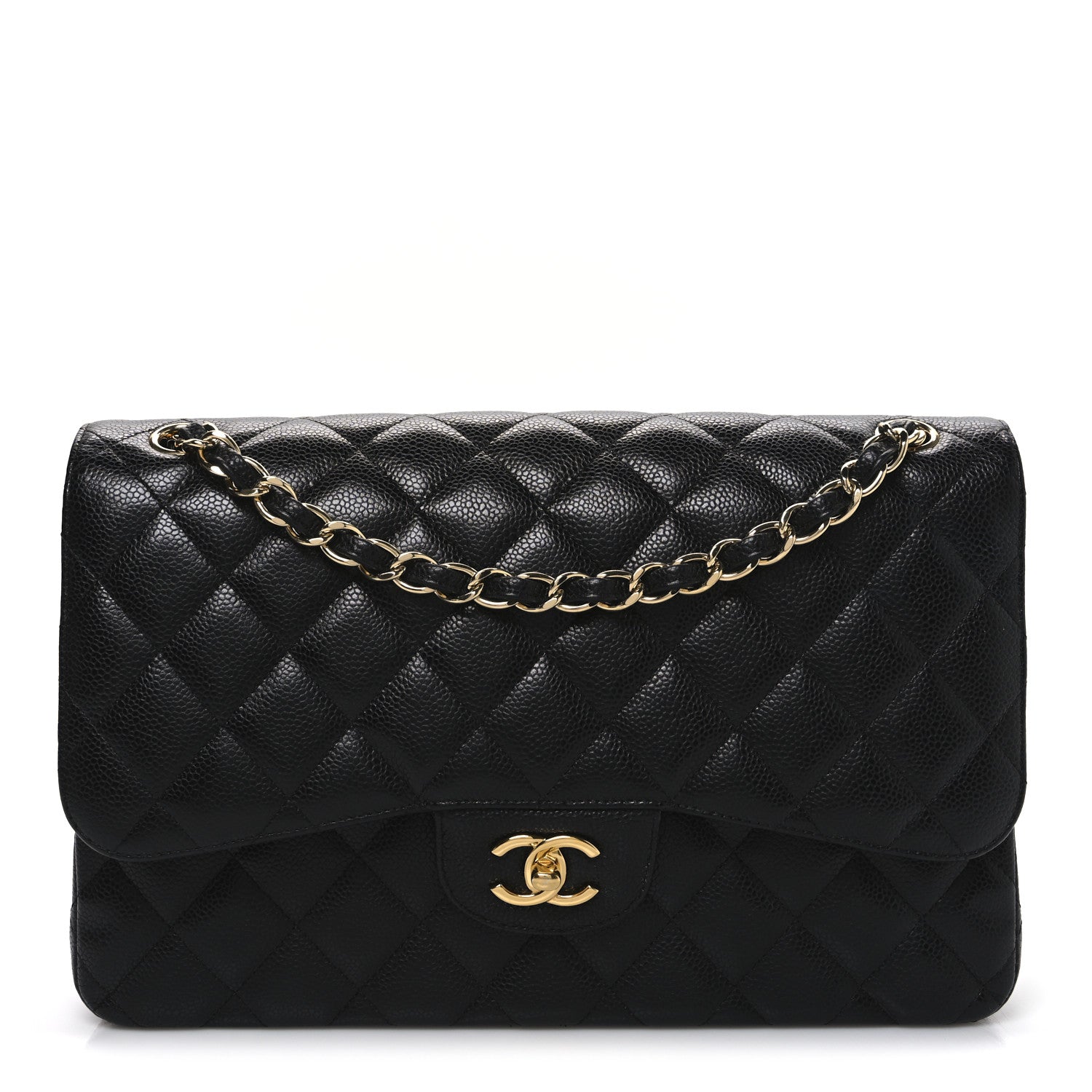 Chanel Caviar Quilted Jumbo Double Flap Black 1 of 11