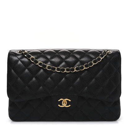 Chanel Caviar Quilted Jumbo Double Flap Black 1 of 11