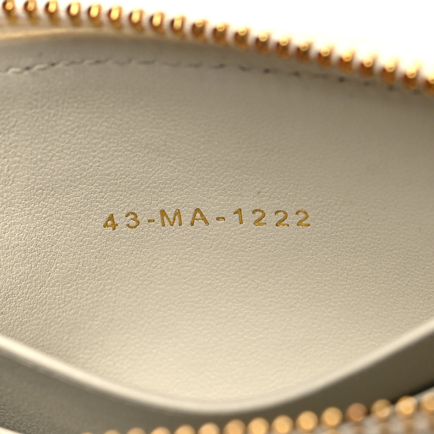 Supple Calfskin Cannage Caro Pouch with Chain Latte