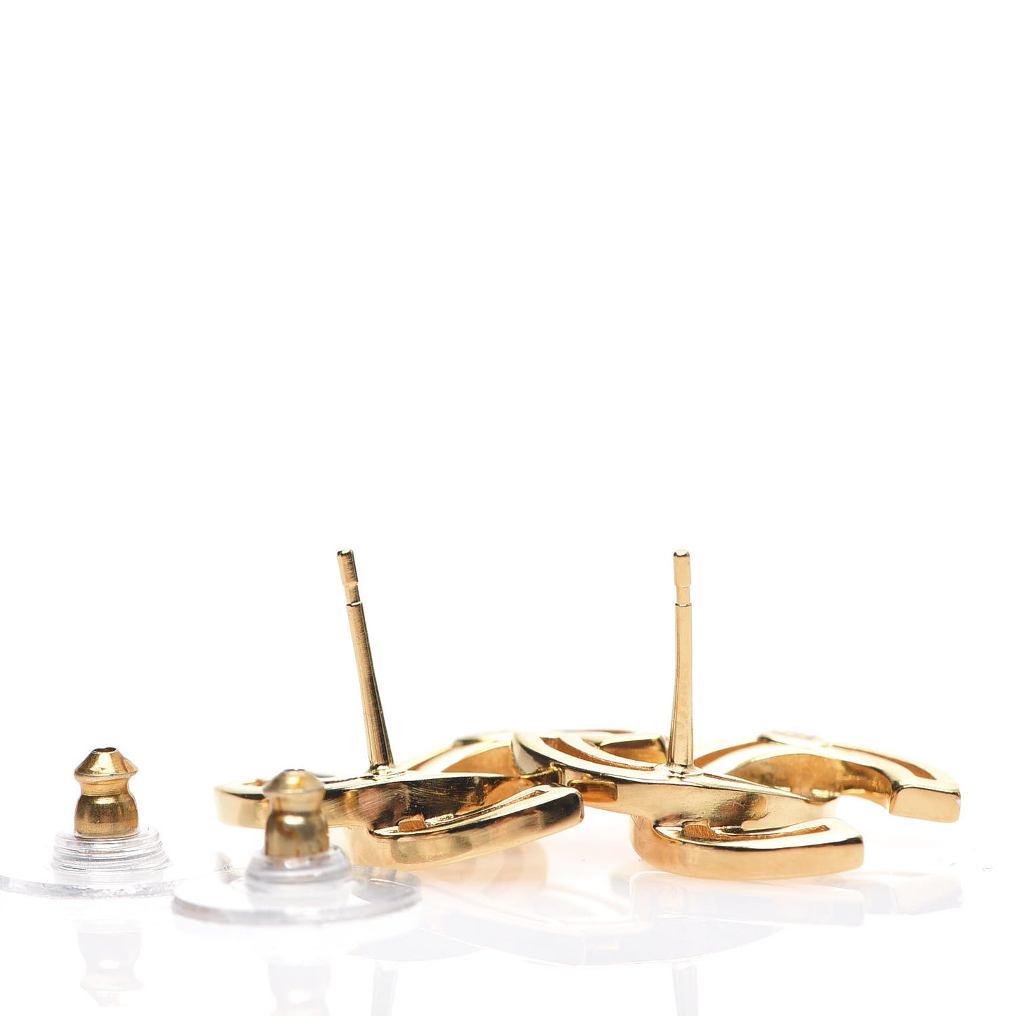 Metal Obazine CC Earrings Gold