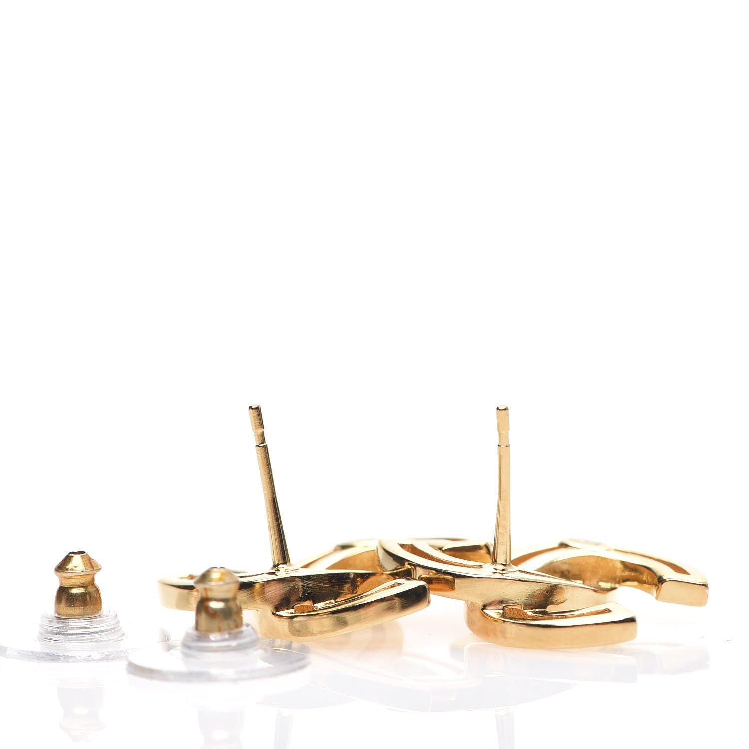 Chanel Metal Obazine CC Earrings Gold 3 of 4
