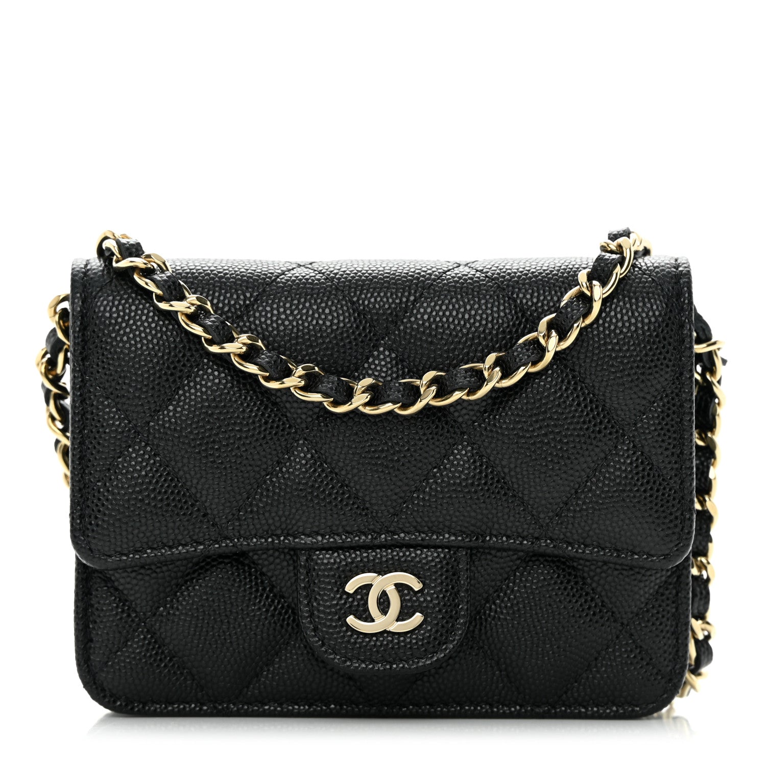 Chanel Caviar Quilted Mini Chain Bag Black 1 of 12