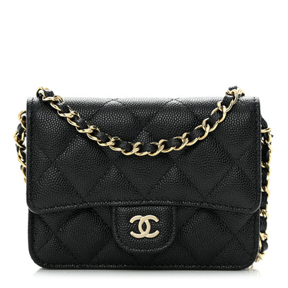 Chanel Caviar Quilted Mini Chain Bag Black 1 of 12