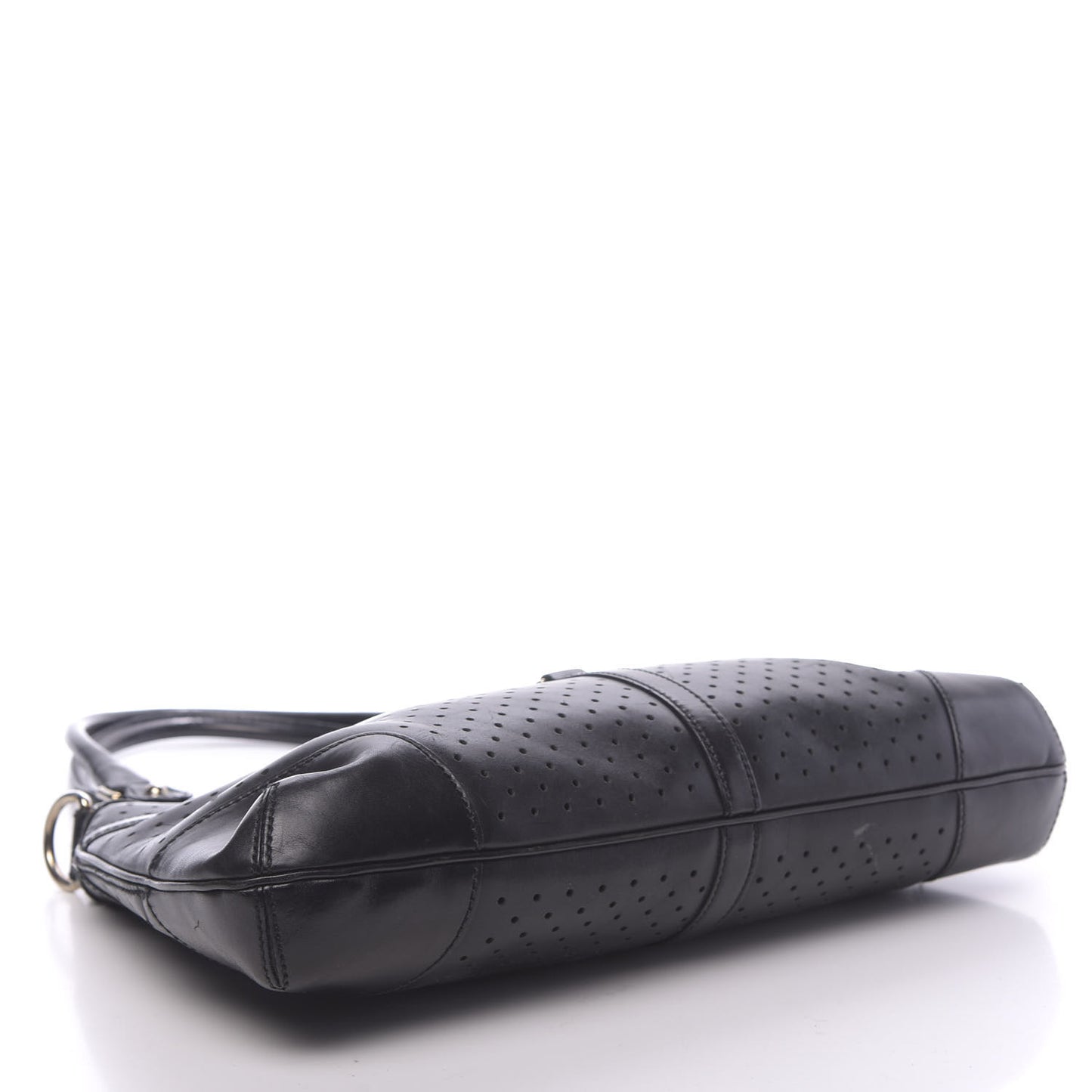 Calfskin Perforated GG Reins Hobo Black