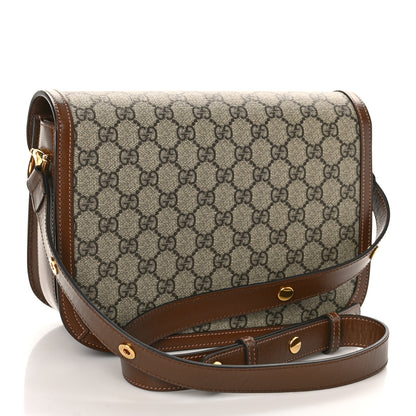 Gucci GG Supreme Monogram Horsebit 1955 Shoulder Bag Beige Brown Sugar 3 of 11