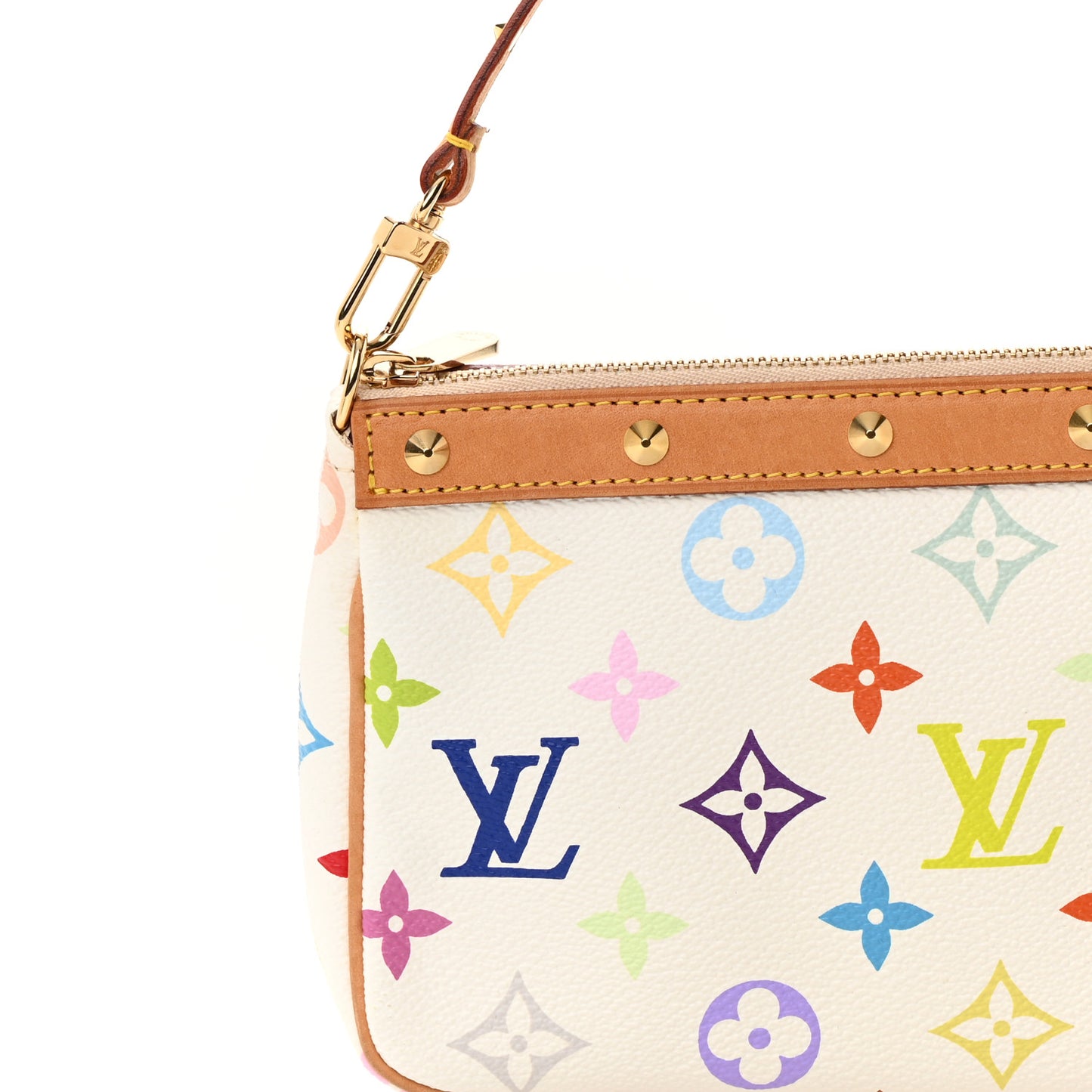Monogram Multicolor Pochette Accessories White