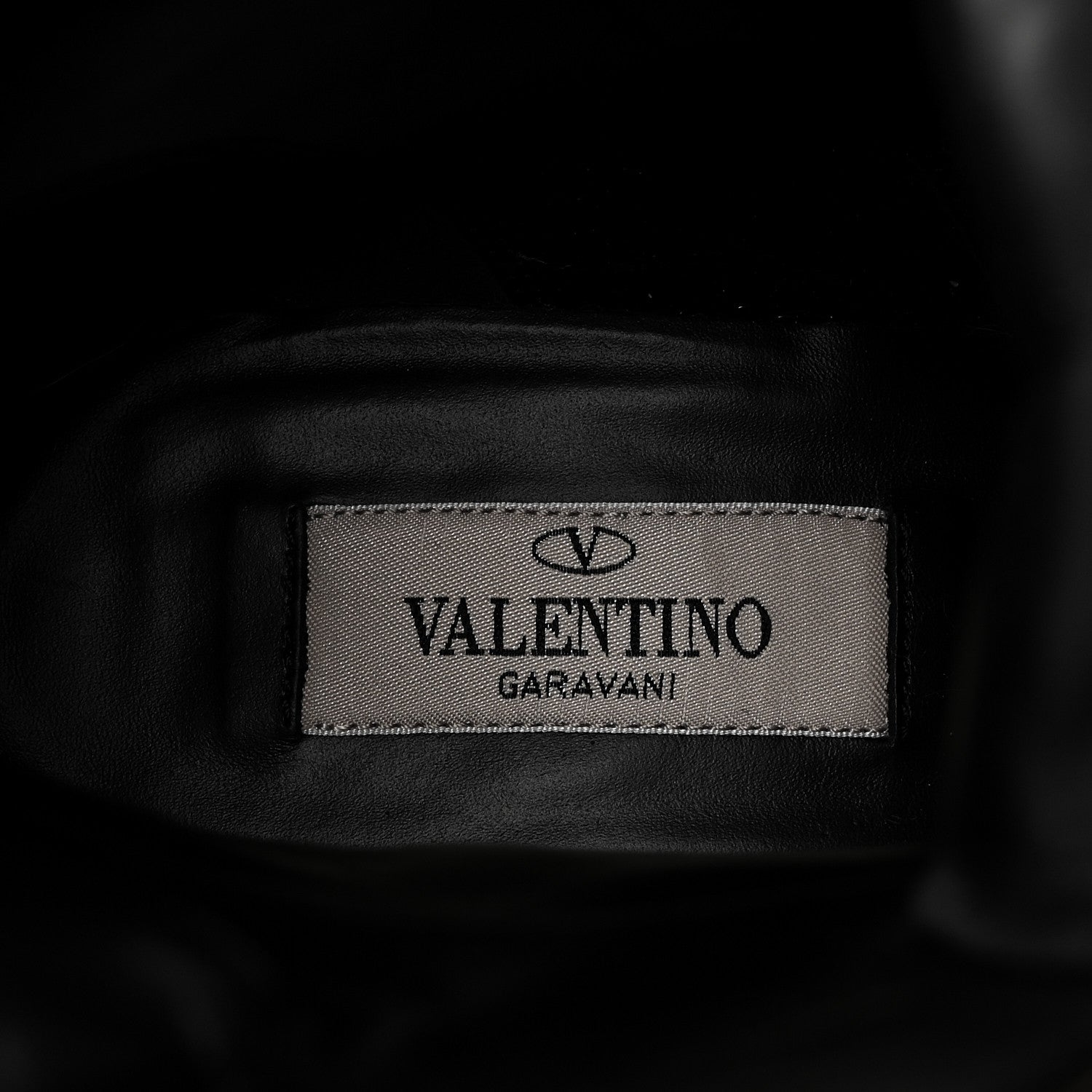 Valentino Garavani Calfskin Rockstud Cap Toe Combat Boots 37 Black 7 of 9