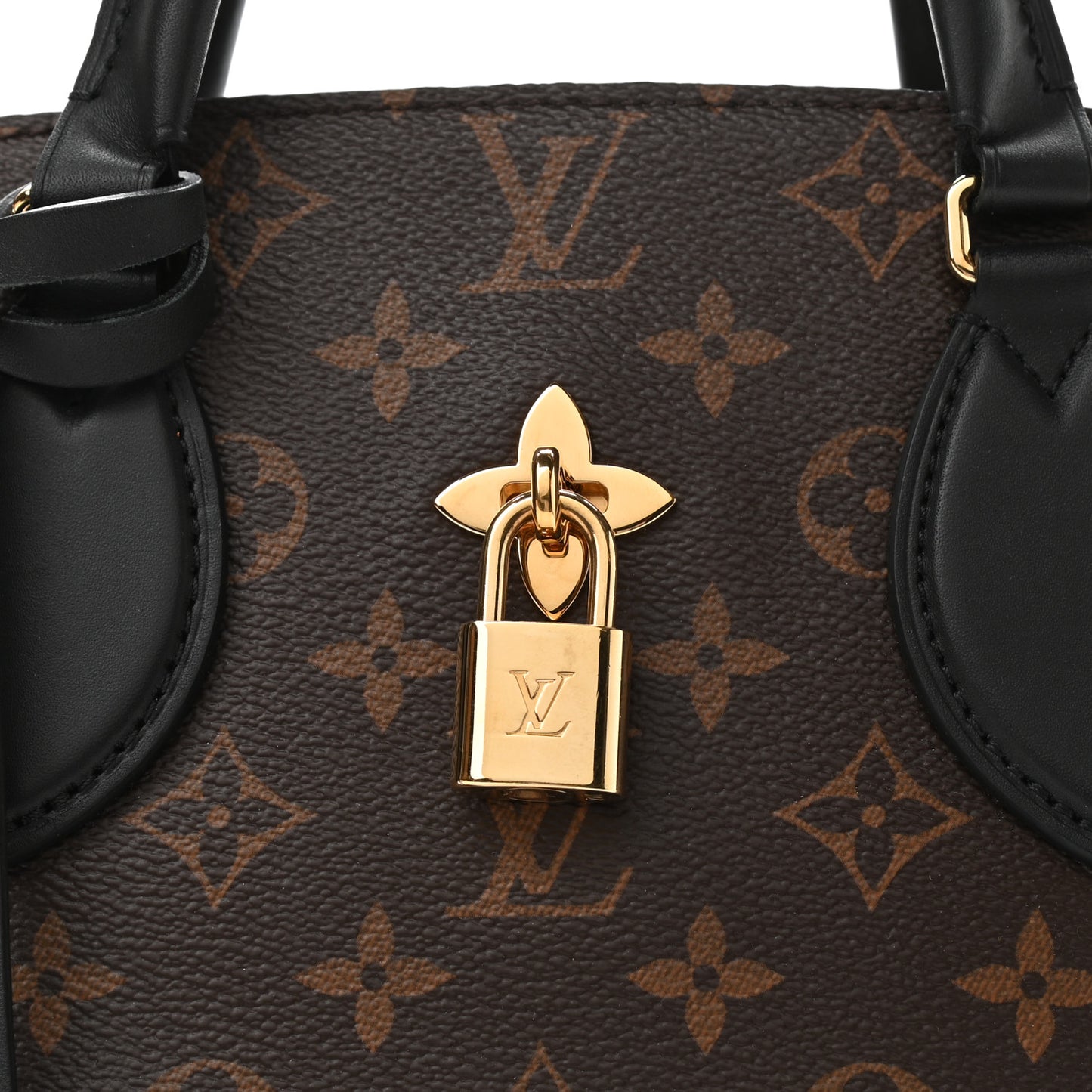 Monogram Flower Zipped Tote PM Black