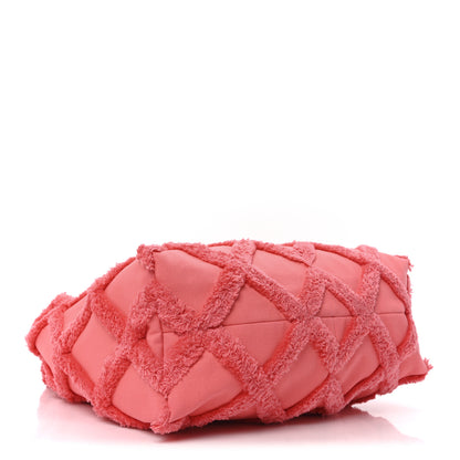 Chanel Cotton Canvas Large CC Embrace Hobo Coral 5 of 13