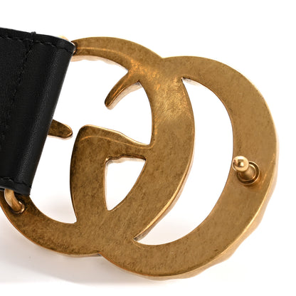 Gucci Moon Calfskin Pearl Double G 40mm 75 30 Belt Black Cream 7 of 8