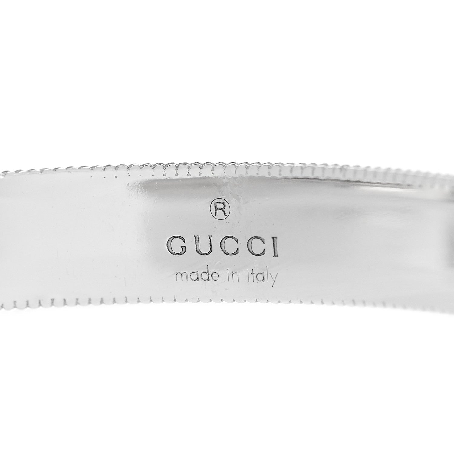 Gucci 18K White Gold Enamel Icon Blooms Cuff Bracelet 3 of 5