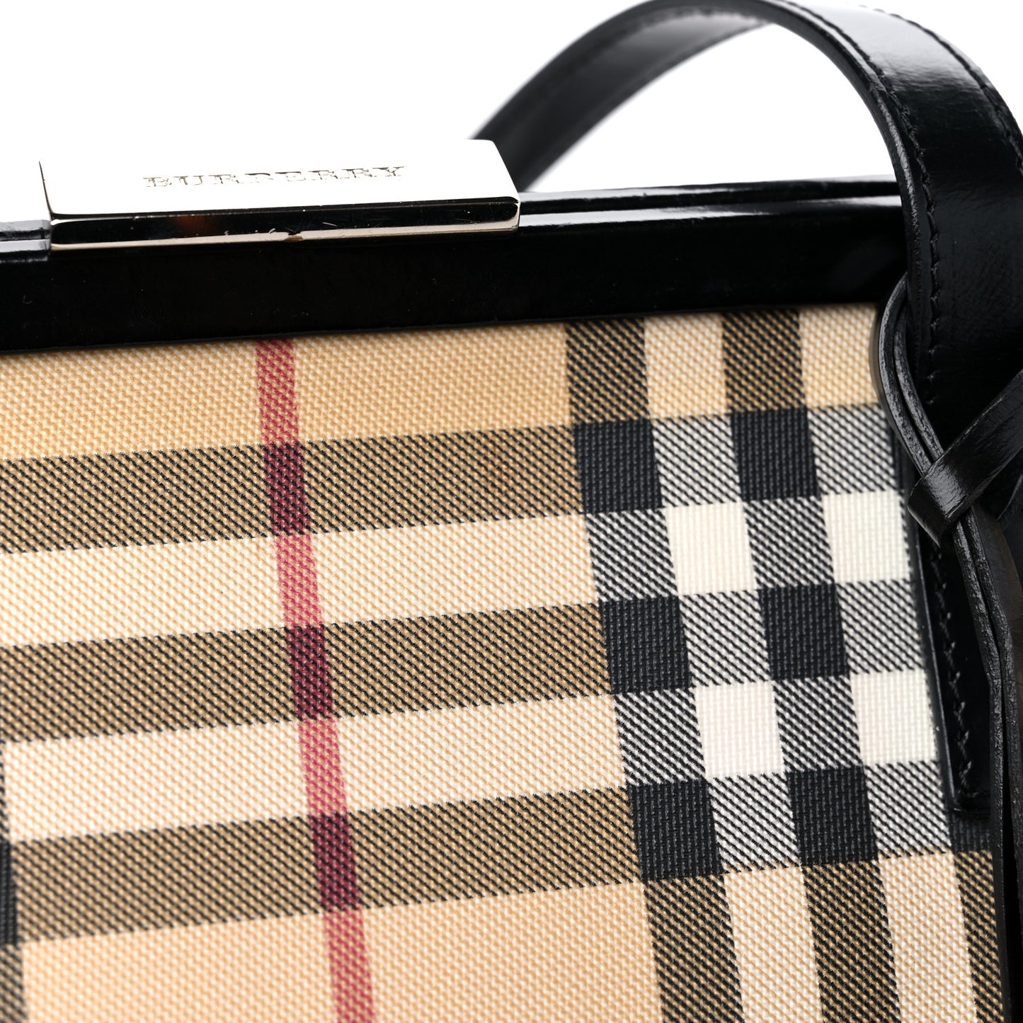 Nova Check Top Handle Tote Black