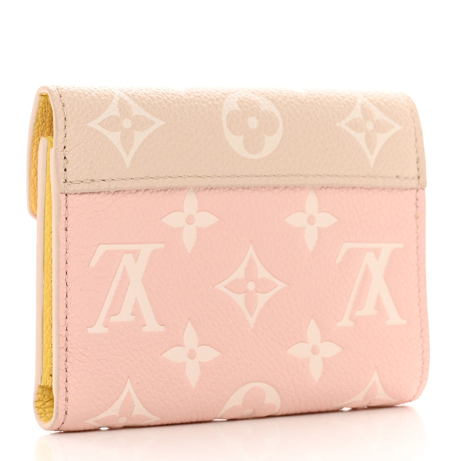 Louis Vuitton Empreinte Monogram Spring In The City Victorine Wallet Pink Beige Yellow 3 of 7
