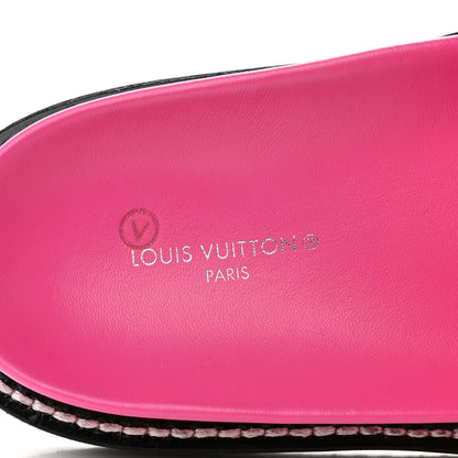 Louis Vuitton Calfskin Embossed Monogram Sunset Flat Comfort Mule 37 Pink 7 of 8