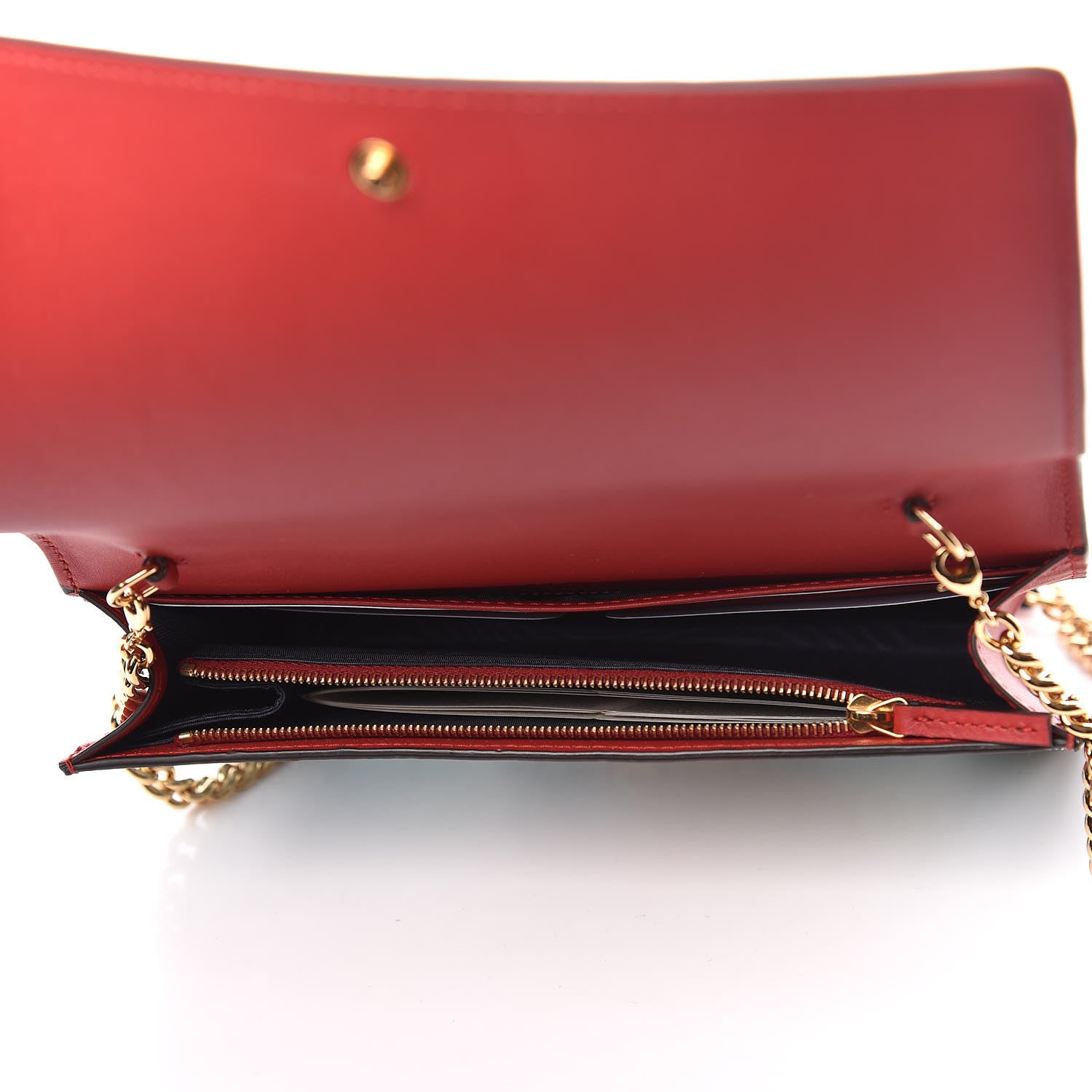 Gucci GG Supreme Monogram Blooms Chain Wallet Blue 7 of 10