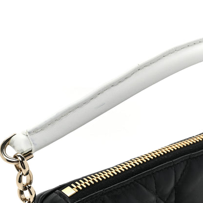 Christian Dior Lambskin Cannage Small Dior Vibe Hobo Bag Black 9 of 10