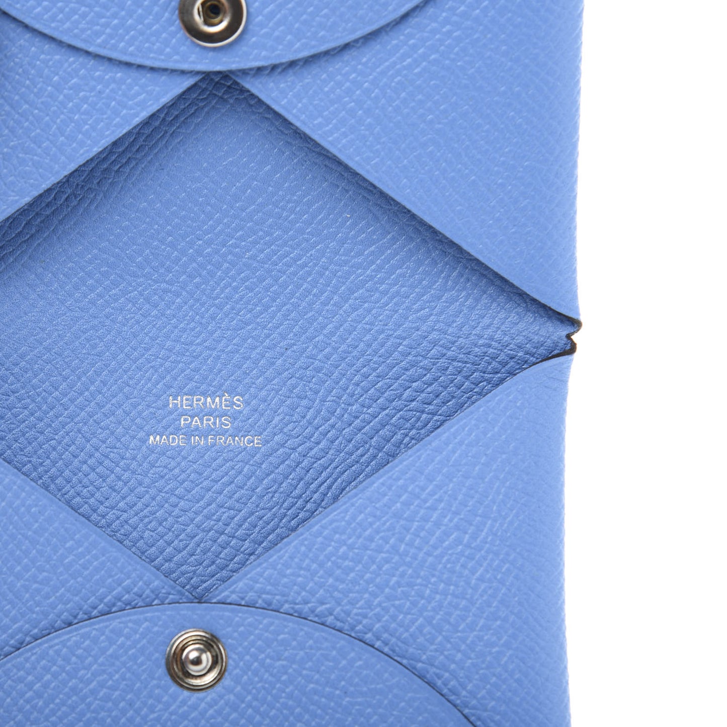 Epsom Calvi Card Case Bleu Paradis