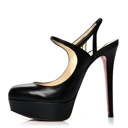 Christian Louboutin Mary Jane Slingbacks Pumps 37.5 Black 1 of 10
