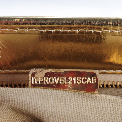 Burberry Metallic Patent Check Embossed Ember Tote Gold 8 of 10