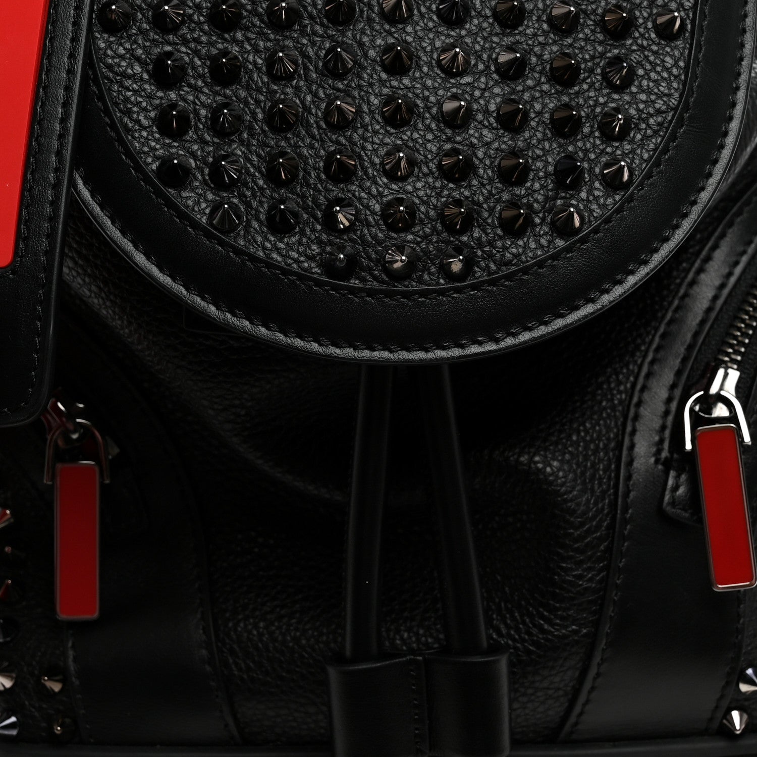 Christian Louboutin Calfskin Spiked Small Explorafunk Backpack Black 7 of 10
