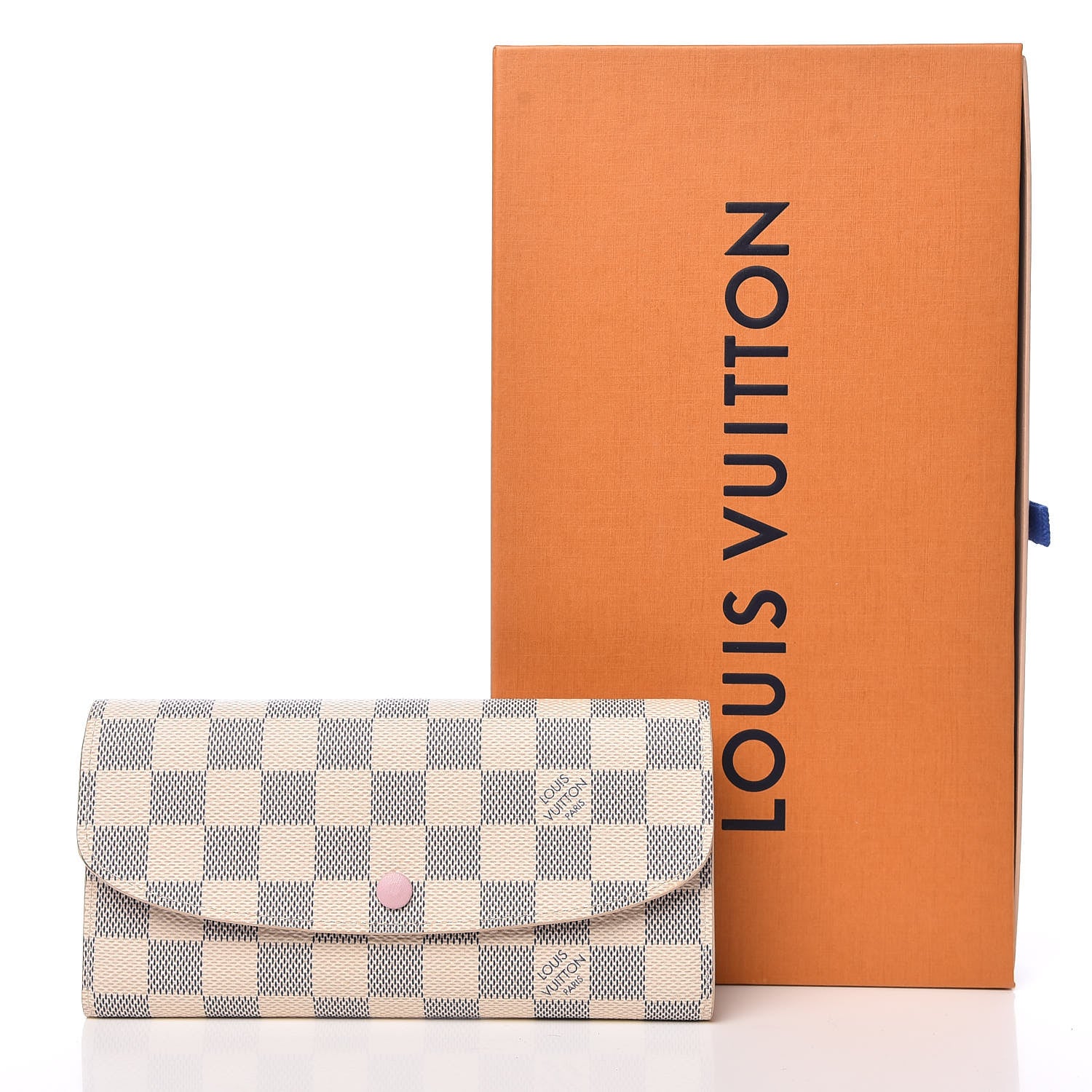 Louis Vuitton Damier Azur Emilie Wallet Rose Ballerine 12 of 12