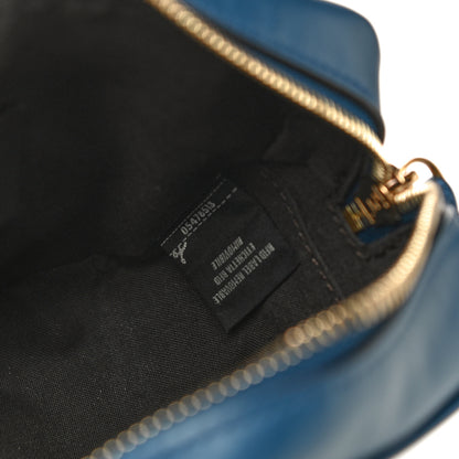 Fendi Glazed Fabric Vitello Century FF 1974 Stamp Patch Mini Camera Case Mogano Panna Iris 8 of 13