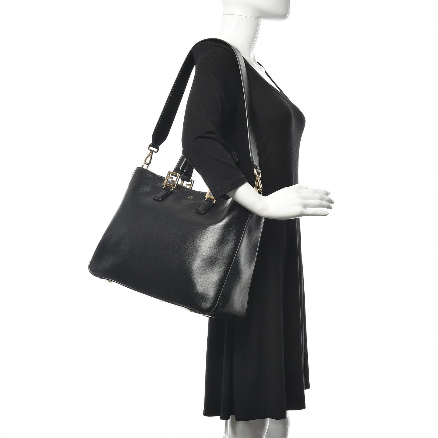 Vitello Glacier Medium FF Tote Black