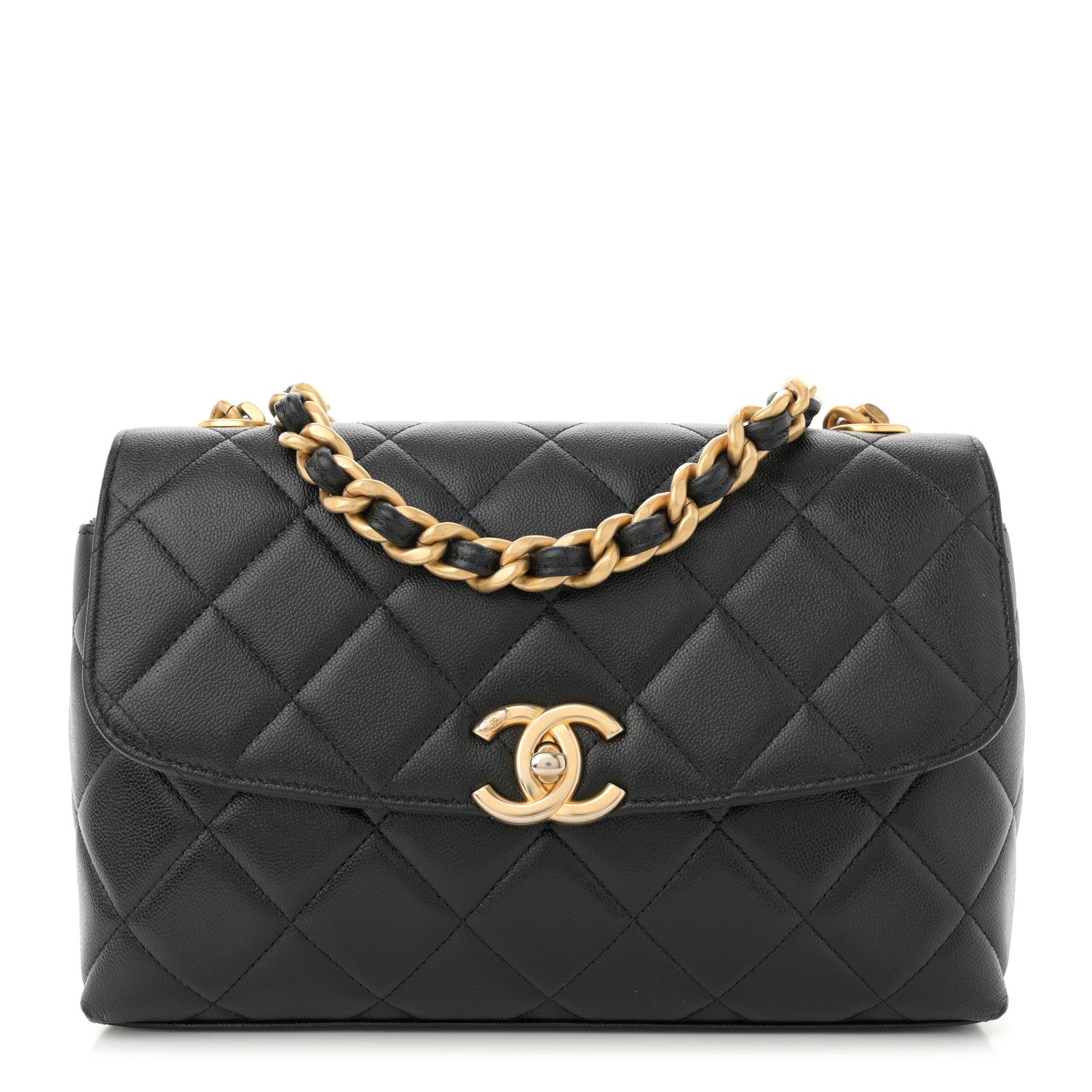 Chanel Shiny Caviar Quilted Small Flap Bag Black 1 of 12
