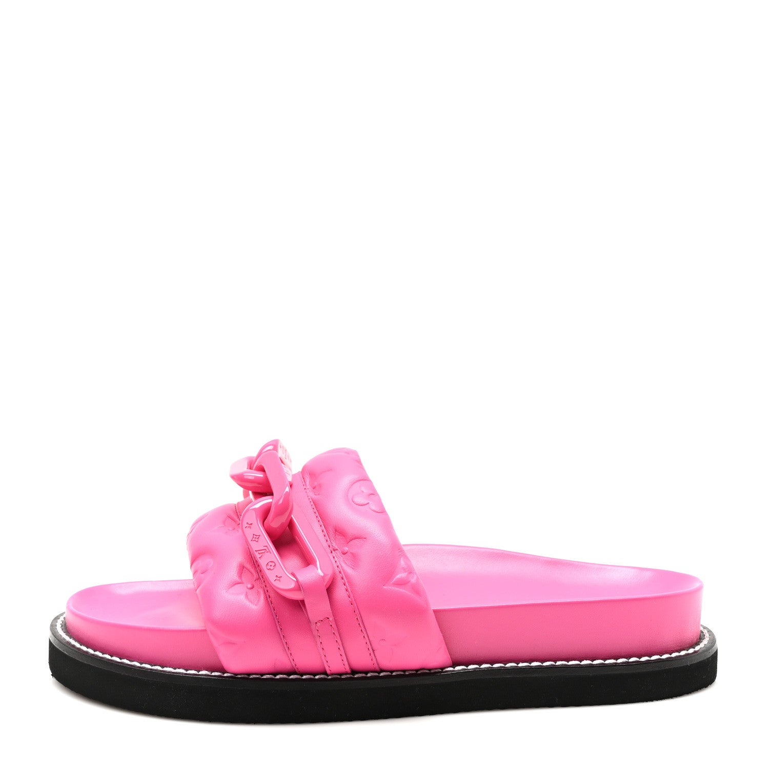 Louis Vuitton Calfskin Embossed Monogram Sunset Flat Comfort Mule 40 Rose Pop 1 of 8