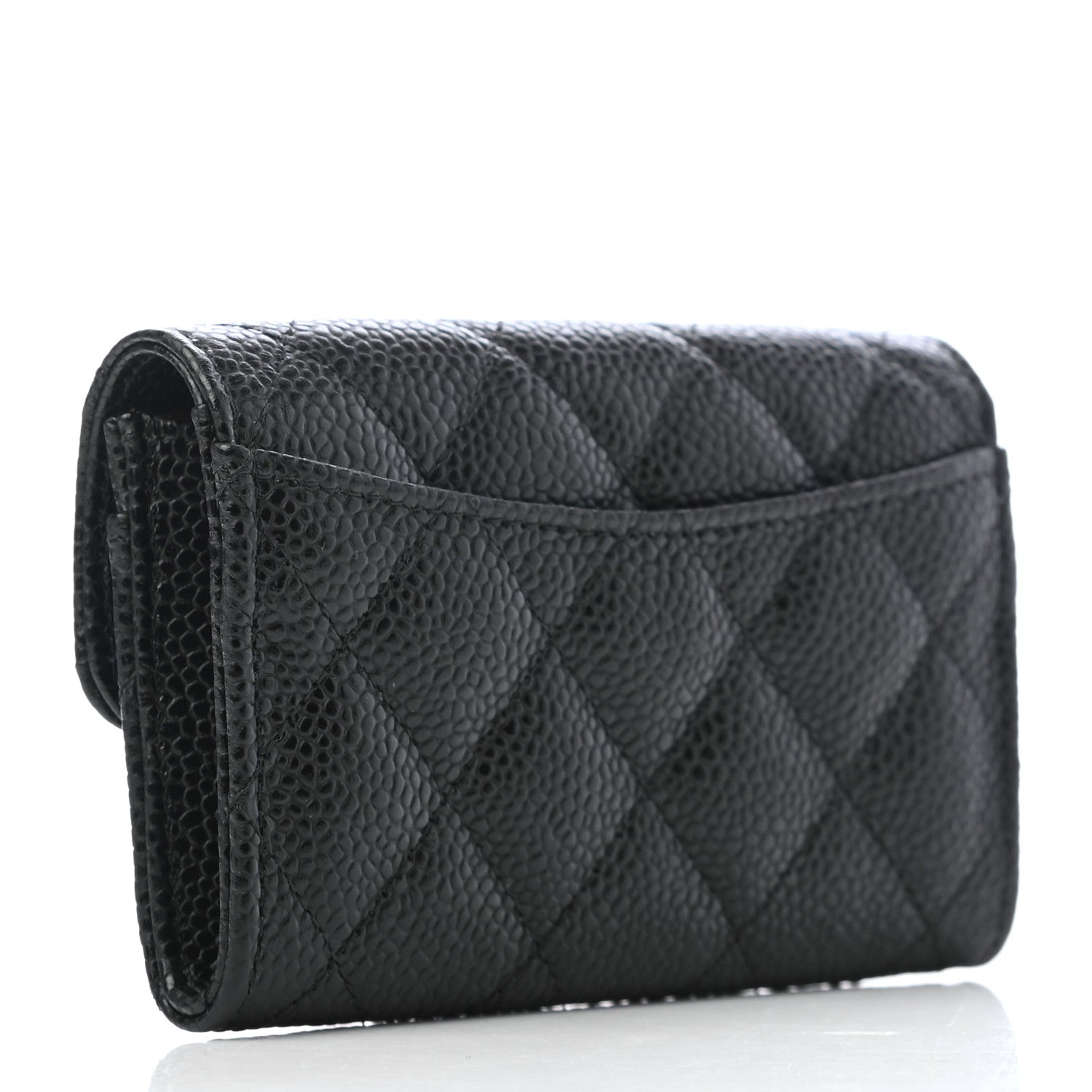 Chanel Caviar Quilted Flap Card Holder Black 3 of 9