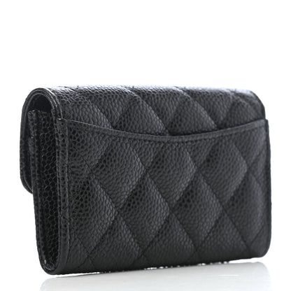 Chanel Caviar Quilted Flap Card Holder Black 3 of 9