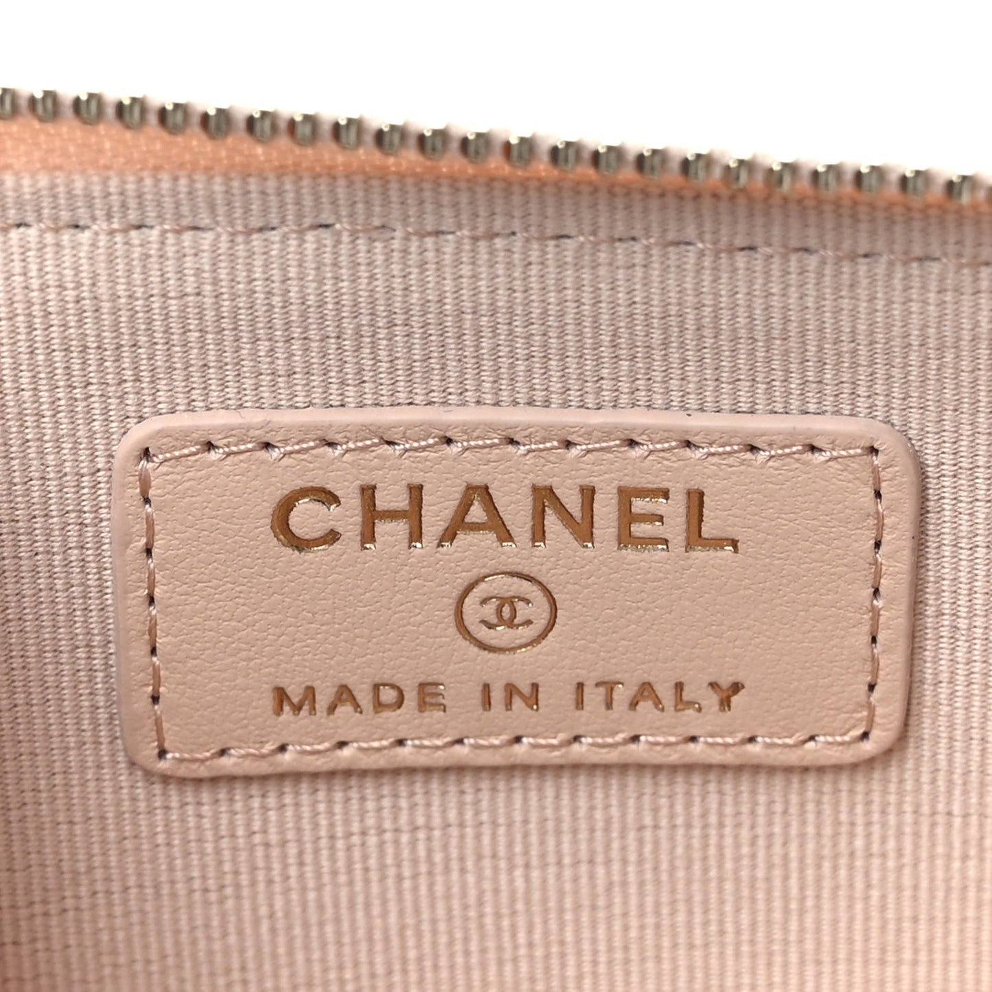 Caviar Quilted Zip Coin Purse Light Pink