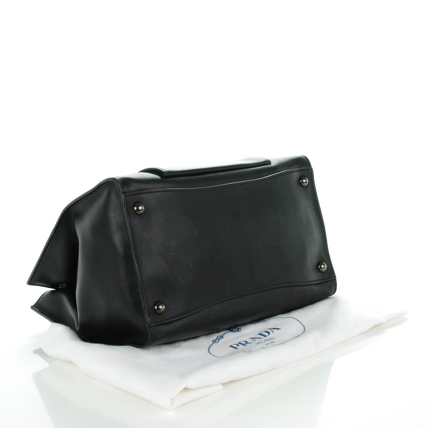 City Calf Front Pocket Tote Nero Black