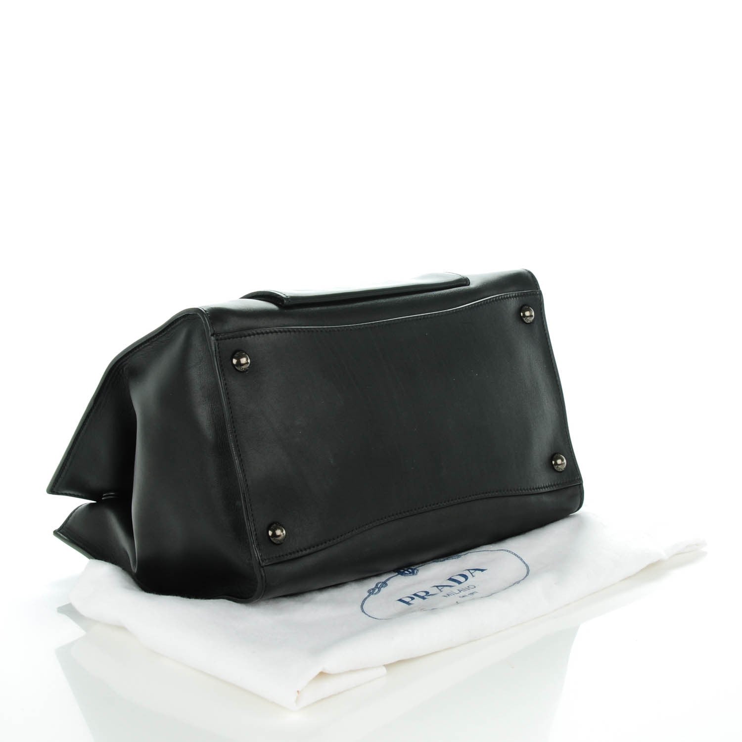 Prada City Calf Front Pocket Tote Nero Black 4 of 8