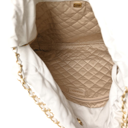 Chanel Shiny Calfskin Quilted Large Chanel 22 White 6 of 11