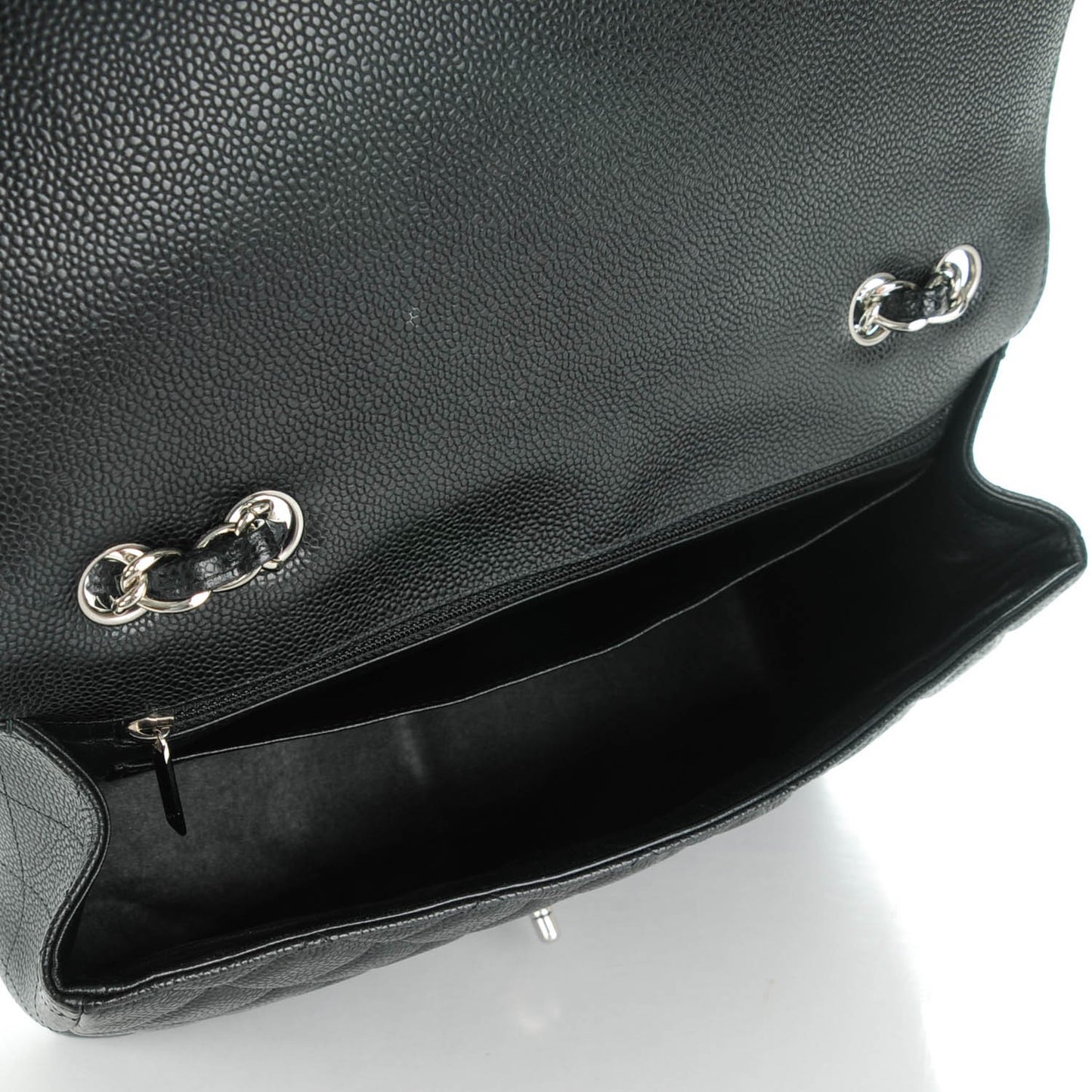 Caviar Quilted Jumbo Single Flap Black