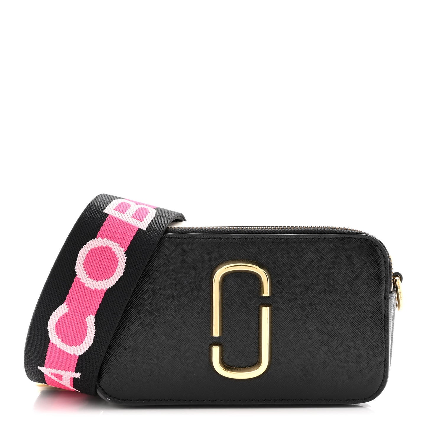 Saffiano Snapshot Camera Bag Black Grey