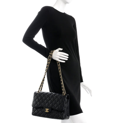 Chanel Caviar Quilted Jumbo Double Flap Black 3 of 11