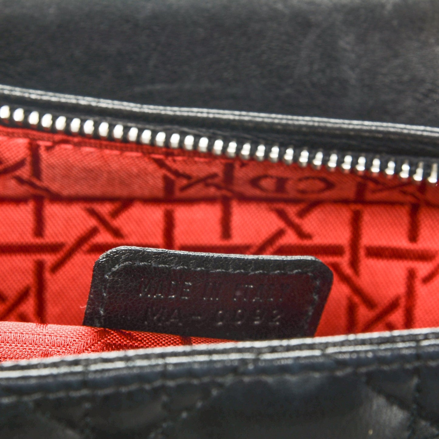Lambskin Cannage Large Lady Dior Black