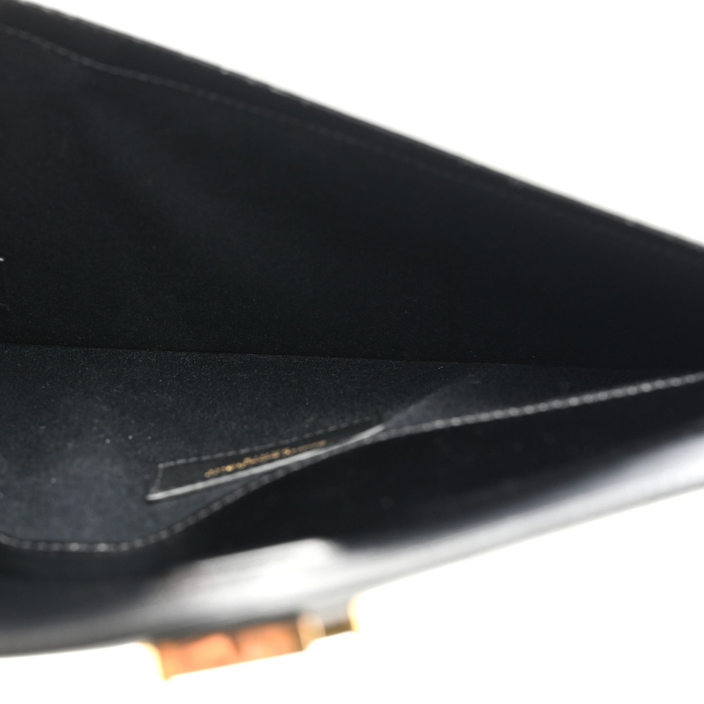 Smooth Shiny Calfskin Monogram Uptown Pouch Black