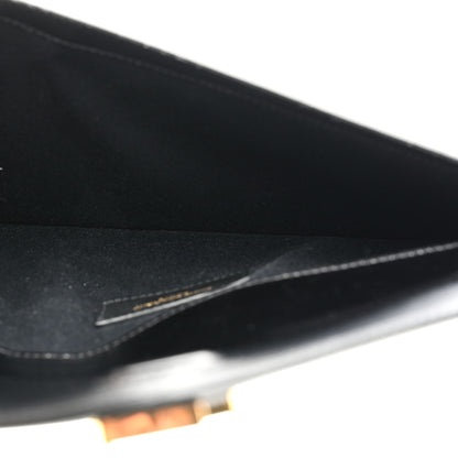 Saint Laurent Smooth Shiny Calfskin Monogram Uptown Pouch Black 5 of 8