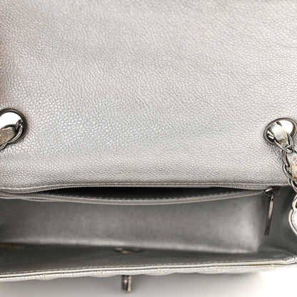Chanel Metallic Caviar Quilted Mini Rectangular Flap Silver 5 of 12