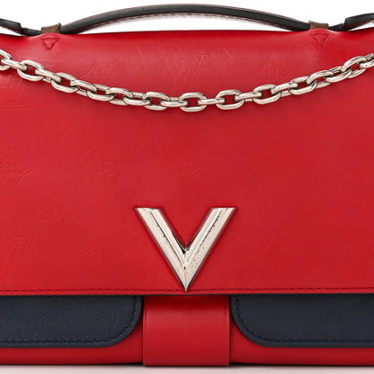 Louis Vuitton Monogram Cuir Plume Ecume Very Chain Bag Rouge Rubis 7 of 10