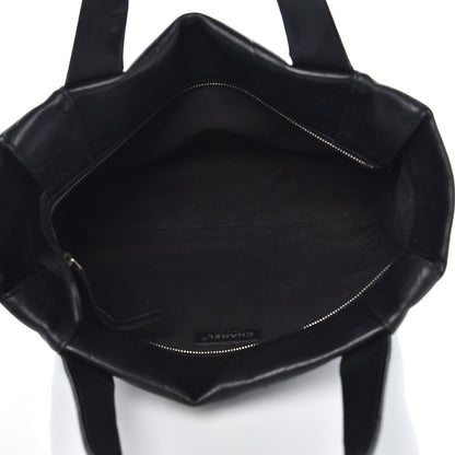 Chanel Calfskin Chevron CC All Day Long Boston Black 4 of 14