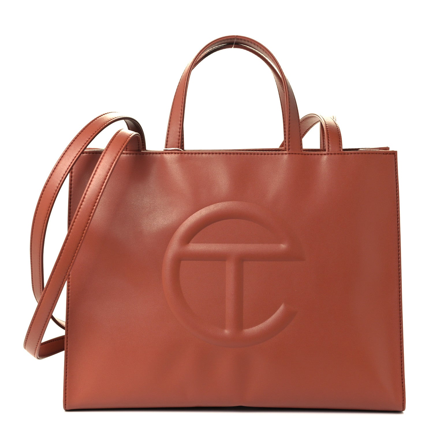 Telfar Vegan Leather Medium Shopping Bag Tan 1 of 11