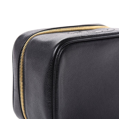 Chanel Caviar Vanity Cosmetic Case Black 8 of 10
